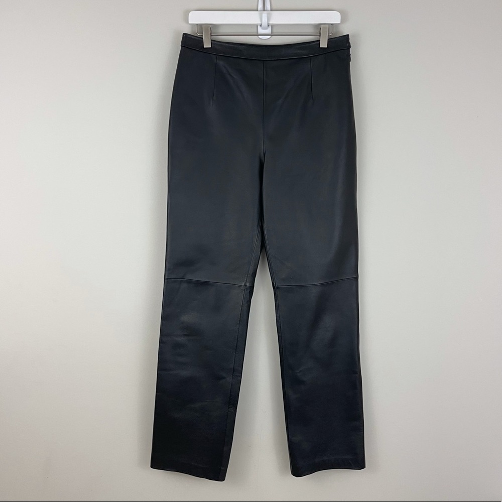 Vintage Clio Leather Straight Leg Pants